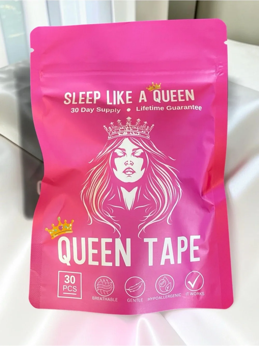 Sleep Like A Queen Mouth Tape 90x Snoring Flexible Breathable Adhesive NEW NIP